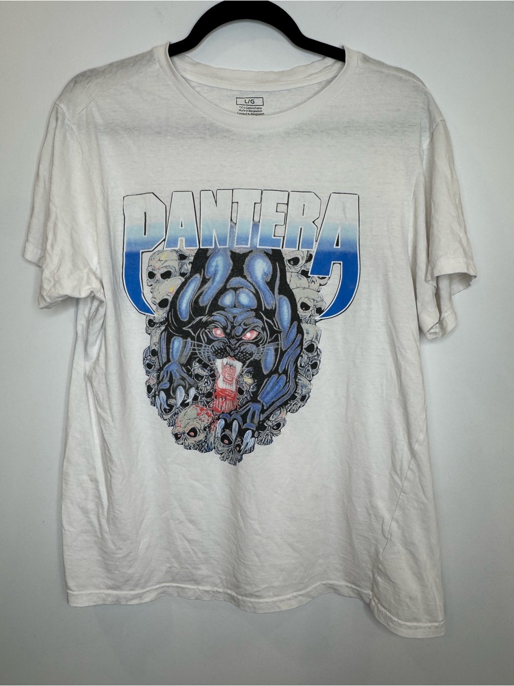 Panthera White Graphic Band Tee sz large festival casual